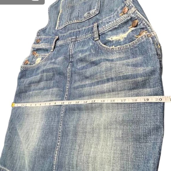 JOE'S Denim Skirtall Overall Mini Skirt Collector's Edition SELVEDGE Den… - Picture 15 of 16